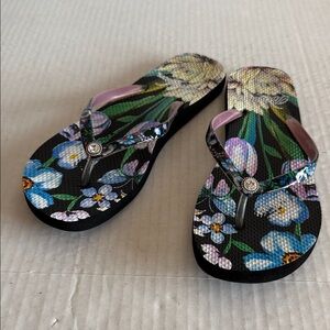 Brighton Floral With Rhinestone Detail Flip Flops